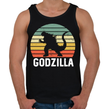 PRINTFASHION Godzilla - Férfi atléta - Fekete atléta, trikó