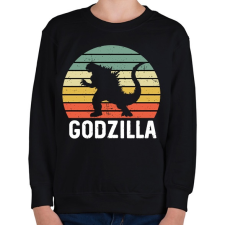 PRINTFASHION Godzilla - Gyerek pulóver - Fekete gyerek pulóver, kardigán
