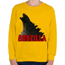 PRINTFASHION Godzilla - Gyerek pulóver - Sárga