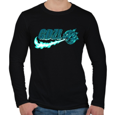 PRINTFASHION Godzilla just do it - Férfi hosszú ujjú póló - Fekete férfi póló