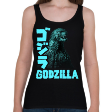 PRINTFASHION Godzilla - Női atléta - Fekete női trikó