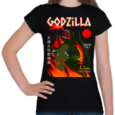 PRINTFASHION godzilla - Női póló - Fekete női póló