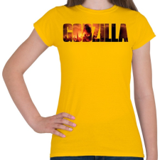 PRINTFASHION Godzilla - Női póló - Sárga női póló