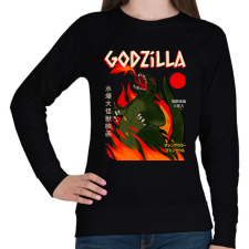 PRINTFASHION godzilla - Női pulóver - Fekete női pulóver, kardigán