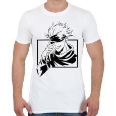 PRINTFASHION Gojo Jujutsu Kaisen Hoodie - Férfi póló - Fehér