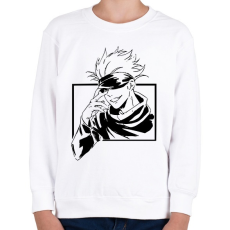 PRINTFASHION Gojo Jujutsu Kaisen Hoodie - Gyerek pulóver - Fehér