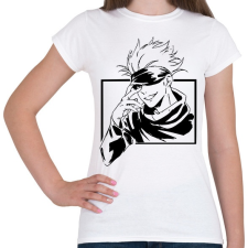 PRINTFASHION Gojo Jujutsu Kaisen Hoodie - Női póló - Fehér női póló