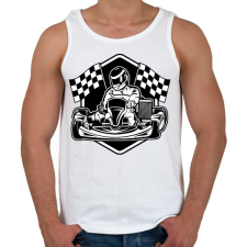 PRINTFASHION Gokart - Férfi atléta - Fehér atléta, trikó