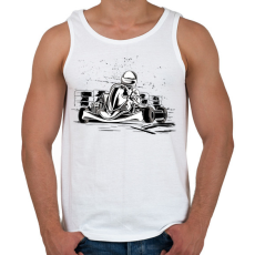 PRINTFASHION Gokart - Férfi atléta - Fehér