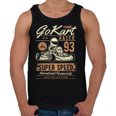 PRINTFASHION gokart - Férfi atléta - Fekete