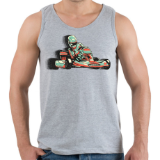 PRINTFASHION Gokart - Férfi atléta - Sport szürke