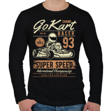 PRINTFASHION gokart - Férfi hosszú ujjú póló - Fekete férfi póló