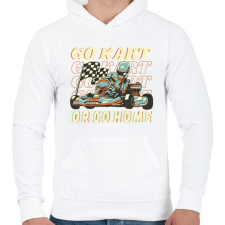 PRINTFASHION Gokart - Férfi kapucnis pulóver - Fehér női pulóver, kardigán