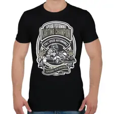 PRINTFASHION gokart - Férfi póló - Fekete férfi póló