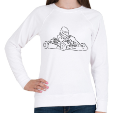 PRINTFASHION gokart - Női pulóver - Fehér