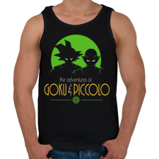 PRINTFASHION Goku és Piccolo - Férfi atléta - Fekete atléta, trikó