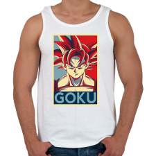 PRINTFASHION Goku - Férfi atléta - Fehér atléta, trikó