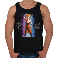 PRINTFASHION Goku - Férfi atléta - Fekete