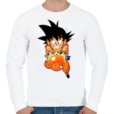 PRINTFASHION goku - Férfi pulóver - Fehér férfi pulóver, kardigán