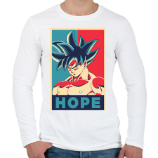 PRINTFASHION Goku Hope - Férfi hosszú ujjú póló - Fehér férfi póló