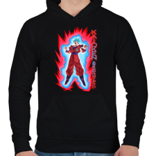 PRINTFASHION Goku Kaioken minta (Dragon Ball) - Férfi kapucnis pulóver - Fekete férfi pulóver, kardigán