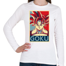 PRINTFASHION Goku - Női hosszú ujjú póló - Fehér női póló