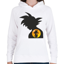 PRINTFASHION Goku - Női kapucnis pulóver - Fehér női pulóver, kardigán