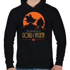 PRINTFASHION GOKU / VEGETA - Férfi kapucnis pulóver - Fekete