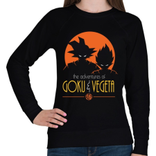PRINTFASHION GOKU / VEGETA - Női pulóver - Fekete női pulóver, kardigán