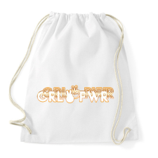 PRINTFASHION Gold Girl Power - Sportzsák, Tornazsák - Fehér tornazsák