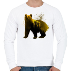 PRINTFASHION golden bear - Férfi pulóver - Fehér