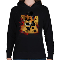 PRINTFASHION golden freddy - Női kapucnis pulóver - Fekete