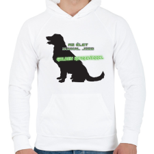 PRINTFASHION Golden retriever - Férfi kapucnis pulóver - Fehér férfi pulóver, kardigán