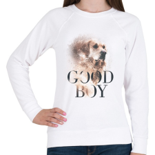 PRINTFASHION Golden Retriever - Good Boy - Női pulóver - Fehér női pulóver, kardigán