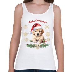 PRINTFASHION Golden retriever karácsony - Női atléta - Fehér