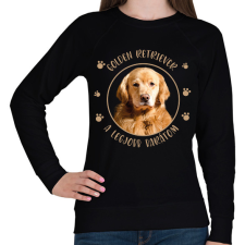 PRINTFASHION Golden retriever - Legjobb barátom - Női pulóver - Fekete női pulóver, kardigán