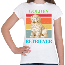 PRINTFASHION Golden Retriever - Női póló - Fehér