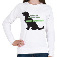 PRINTFASHION Golden retriever - Női pulóver - Fehér női pulóver, kardigán