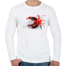 PRINTFASHION Goldfish - Férfi hosszú ujjú póló - Fehér