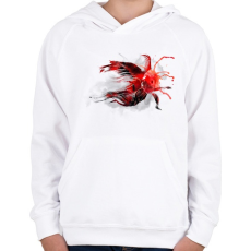 PRINTFASHION Goldfish - Gyerek kapucnis pulóver - Fehér