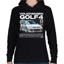 PRINTFASHION Golf 4 streetwear - Női kapucnis pulóver - Fekete női pulóver, kardigán