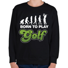 PRINTFASHION Golf evolúció - Gyerek pulóver - Fekete gyerek pulóver, kardigán
