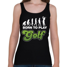 PRINTFASHION Golf evolúció - Női atléta - Fekete női trikó