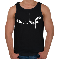 PRINTFASHION Golf  - Férfi atléta - Fekete atléta, trikó