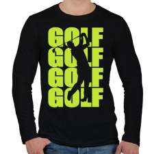 PRINTFASHION Golf Golf Golf - Férfi hosszú ujjú póló - Fekete férfi póló