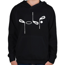 PRINTFASHION Golf  - Gyerek kapucnis pulóver - Fekete