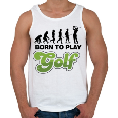 PRINTFASHION Golfozás evolúció - Férfi atléta - Fehér