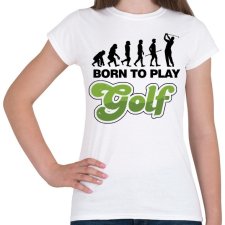PRINTFASHION Golfozás evolúció - Női póló - Fehér női póló