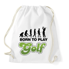 PRINTFASHION Golfozás evolúció - Sportzsák, Tornazsák - Fehér tornazsák