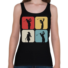 PRINTFASHION Golfozók - Női atléta - Fekete női trikó